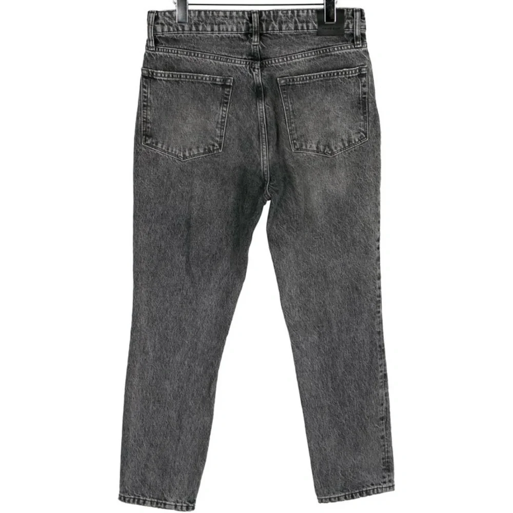 ANINE BING High Rise Straight Jean sz 30 gray, faded black cotton denim jeans - Picture 2 of 3